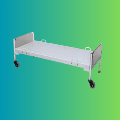 DELUX ATTENDANT BED WITH LAMINATED BOARD & 2 WHEELS